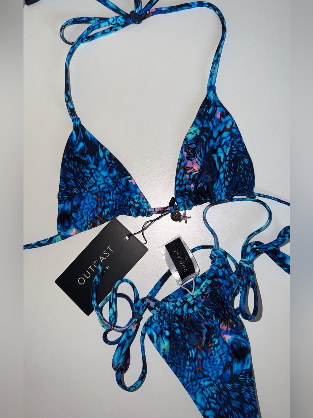 Outcast Cobalt Cobra Triangle Bikini Set